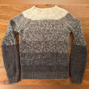 Lucky Brand Gray White Women’s Chunky Wool Blend Ombre Sweater XS
